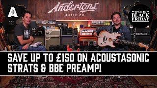 Save Up to £150 on Fenders Acoustasonic Strat amp BBE Preamp  The Perfect Rig for Hybrid Players [upl. by Elhsa]