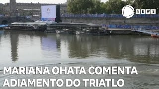 Exatleta olímpica comenta o adiamento das provas do triatlo [upl. by Belloir]