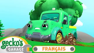 Lascension de la colline boueuse  Le Garage de Gecko｜Camions pour enfants [upl. by Slade]