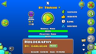 X by Triaxis Easy Demon 100 Completion  Geometry Dash GD [upl. by Evan]