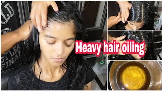 Teenager hair care series heavy hair oiling with different method [upl. by Toback838]