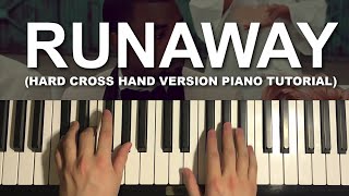 Kanye West  Runaway  Hard Cross Hand Version Piano Tutorial Lesson [upl. by Ydnil]