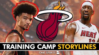 Heat Training Camp Top Storylines To Watch Ft Bam Adebayo Kel’el Ware Jimmy Butler Tyler Herro [upl. by Regor]