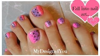 Pink Ombre Toenail Art Design ♥ Дизайн Ногтей Педикюр [upl. by Lemmy241]