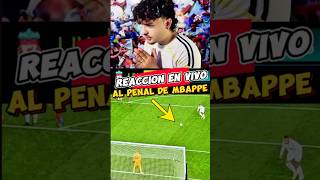 Penal fallado por Mbappe Reaccion en vivo mbappepenalty realmadrid futbol realmadrid mbappe [upl. by Budding]