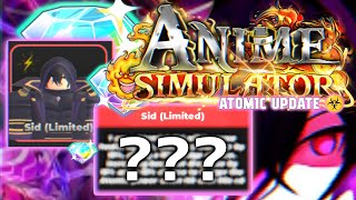 Getting SHADOW in the BRAND NEW Anime Simulator Atomic Update [upl. by Cami]