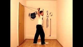 Resistance band strengthening arm circle exercise [upl. by Leahplar]