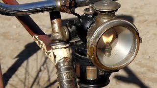 Lucas quotKing of the roadquot Acetylene Carbide Bicycle Lamp [upl. by Ymaj]