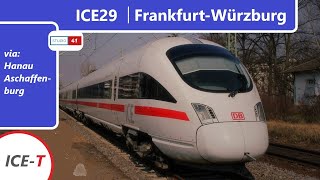 Führerstandsmitfahrt FrankfurtMainWürzburg ICE29 ICET II BR411 [upl. by Ydnerb]