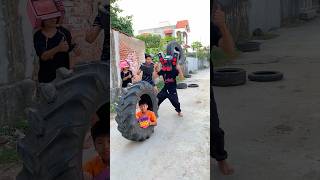 Car tire flipping challenge who is the strongest skibiditoilet speakerman funny speaker games [upl. by Annayhs]