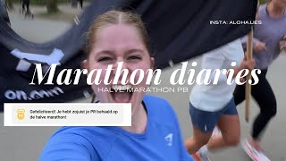 HALVE MARATHON PB  road to run a marathon GRWM [upl. by Yhtrod365]