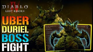 Diablo 4 quotUber Durielquot Boss Fight amp Rewards How To Get The BEST Uniques In The Game [upl. by Aseek55]