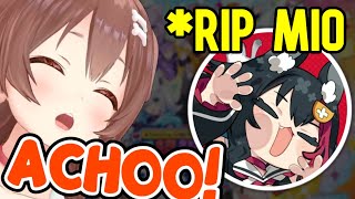 Korone Unleashes a Massive Sneeze Almost Kills Mio Hololive [upl. by Yespmed]