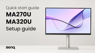 BenQ MA270UMA320U monitor Unboxing amp quick start guide [upl. by Aihtibat915]