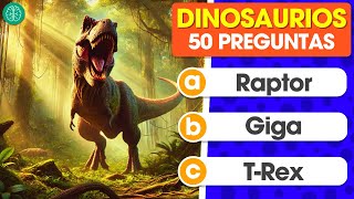 ¿Cuánto Sabes de DINOSAURIOS 🔍🦕🦖  ¡50 Preguntas Para Desafiarte🤯  Lecciones en Porciones✅ [upl. by Zetnahs]