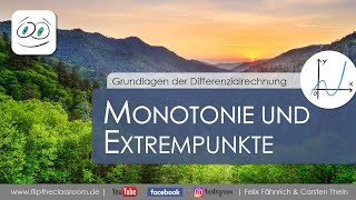 Monotonieverhalten und Extrempunkte  Bestimmung von Hoch und Tiefpunkten  Differenzialrechnung [upl. by Colt222]