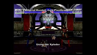 Mortal Kombat Gold Playthrough using the Dreamcast Xploder D Dreamcast Sega DC CheatCodes Sub [upl. by Colman]