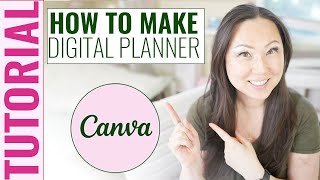 CANVA TUTORIAL How to create Digital Planners in Canva [upl. by Salsbury]