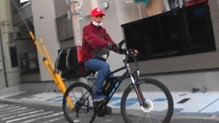 モペット フル電動改造自転車 フードデリバリー electric bike ebike japan [upl. by Accebor868]