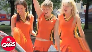 Olympic Cheerleader Gymnastics Prank  Just For Laughs Gags [upl. by Griselda]