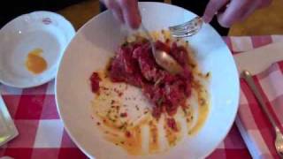 Bistro Madeleine  How to prepare the perfect Steak tartare [upl. by Enavi871]