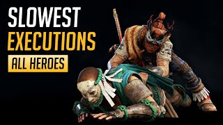 For Honor  Slowest Executions All Heroes amp Shared [upl. by Eilliw]