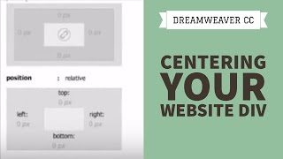 Centering your website div in Dreamweaver CC 2434 [upl. by Jurdi]