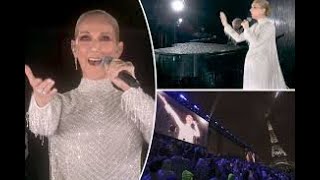 Celine Dion fans left IN TEARS as star closes Olympics Opening Ceremony in front of Eiffel Tower [upl. by Ddot]