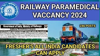 Latest Govt Paramedical Vaccancies  paramedicalvaccancy RRB RECRUITMENT 2024 [upl. by Aliuqet]