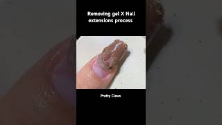 removing gel nail extensions gelnails nailtutorial manicure shorts [upl. by Hanikehs]