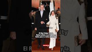 Rey Felipe VI y la Reina Letizia a su llegada a Italia reyfelipe reinaletizia italy [upl. by Lenra]