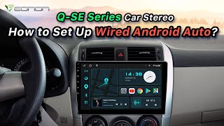 How to Set Up Wired Android Auto  Eonon QSE Series Car Stereo [upl. by Yerocaj]