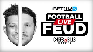 Chiefs vs Bills Week 11 FOOTBALL FEUD  Ryan Tracy vs Dan Mitchell [upl. by Ennaitsirk535]