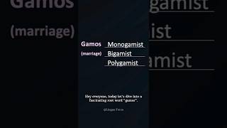 Root word  Gamos etymology learnvocabulary [upl. by Ojyllek930]