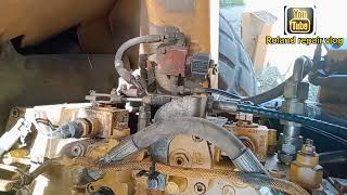 Compactor Caterpillar CS533E Hydraulic Pump function [upl. by Threlkeld]