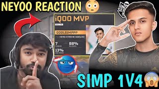 NEYOO REACTION 🥰 simp 1v5 in bmps 😌godl [upl. by Georgianna884]