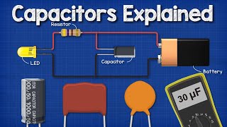 Capacitors Explained  The basics how capacitors work working principle [upl. by Ainod]