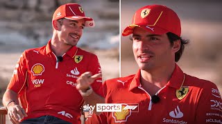 EXTENDED INTERVIEW  Carlos Sainz and Charles Leclerc chat with Martin Brundle [upl. by Ydde]