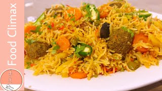 Arabic kofta plao recipe  arabic kofra plao ka tareeka  yummy and delicious video by food climax [upl. by Asenab324]