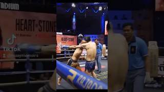 Ouch my face  vicious elbow muaythaithailand muaythai knockoutcity [upl. by Inalel]