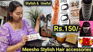 Meesho Hair accessories  తక్కువ ధరలో చాలా Style collections మనకి చాలా Use అయ్యేలాగా with details 👌 [upl. by Adnalahs19]