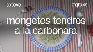 Mongetes tendres a la carbonara  QFAXS Recepta de cuina sostenible amb l’Ada Parellada  betevé [upl. by Mccarty]