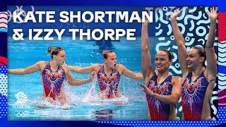 Silver In Paris 2024 🥈  Kate Shortman amp Izzy Thorpes Artistic Swimming Routines  Tokyo 2020 [upl. by Jarvis]