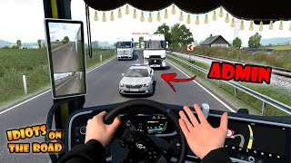 IDIOTS on the road 88  I got BANNED by accident  Funny moments  ETS2 Multiplayer [upl. by Manbahs]