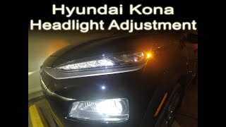 Hyundai Kona Headlight Adjustment [upl. by Ahl893]