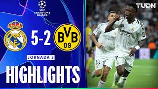 HIGHLIGHTS  Real Madrid 52 Borussia Dortmund  UEFA Champions League 2425  TUDN [upl. by Joane]