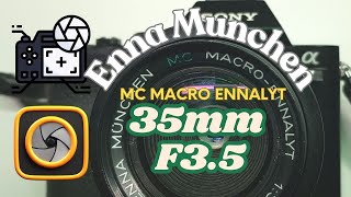 Vintage 35mm camera lens Enna Munchen MC Macro Ennalyt 35mm F35 on full frame digital camera [upl. by Crawford]