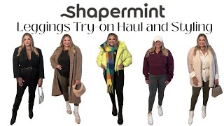 Shapermint Leggings Tryon  Fall Winter 2023 Outfits  Legging Style  Plus Size Shapermint Haul [upl. by Aldwon43]