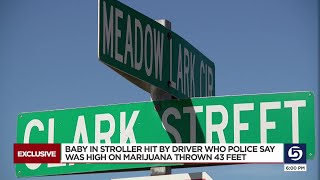 Baby in stroller hit by driver who police say was high on marijuana thrown 43 feet [upl. by Silvester]