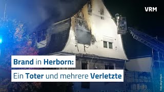 Ein Toter und mehrere Verletzte bei Brand in Herborn [upl. by Torrence]